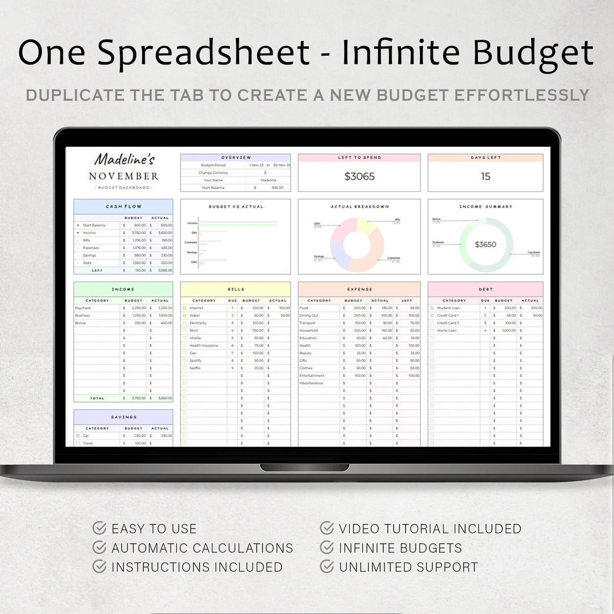 Daylio Simple Budget Planner