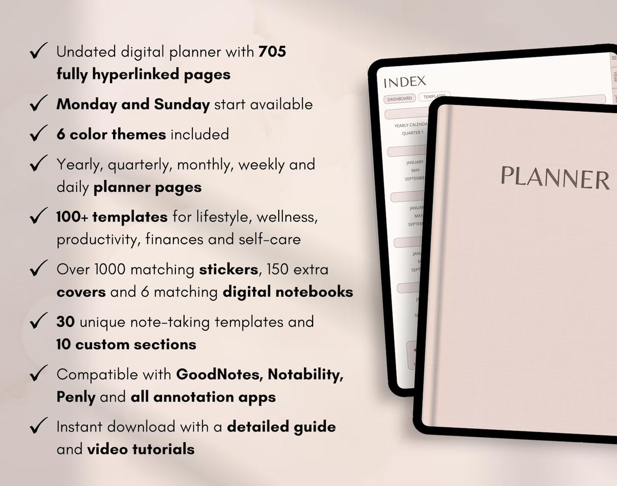 Daylio All-in-One Planner | 705+ Pages & Templates