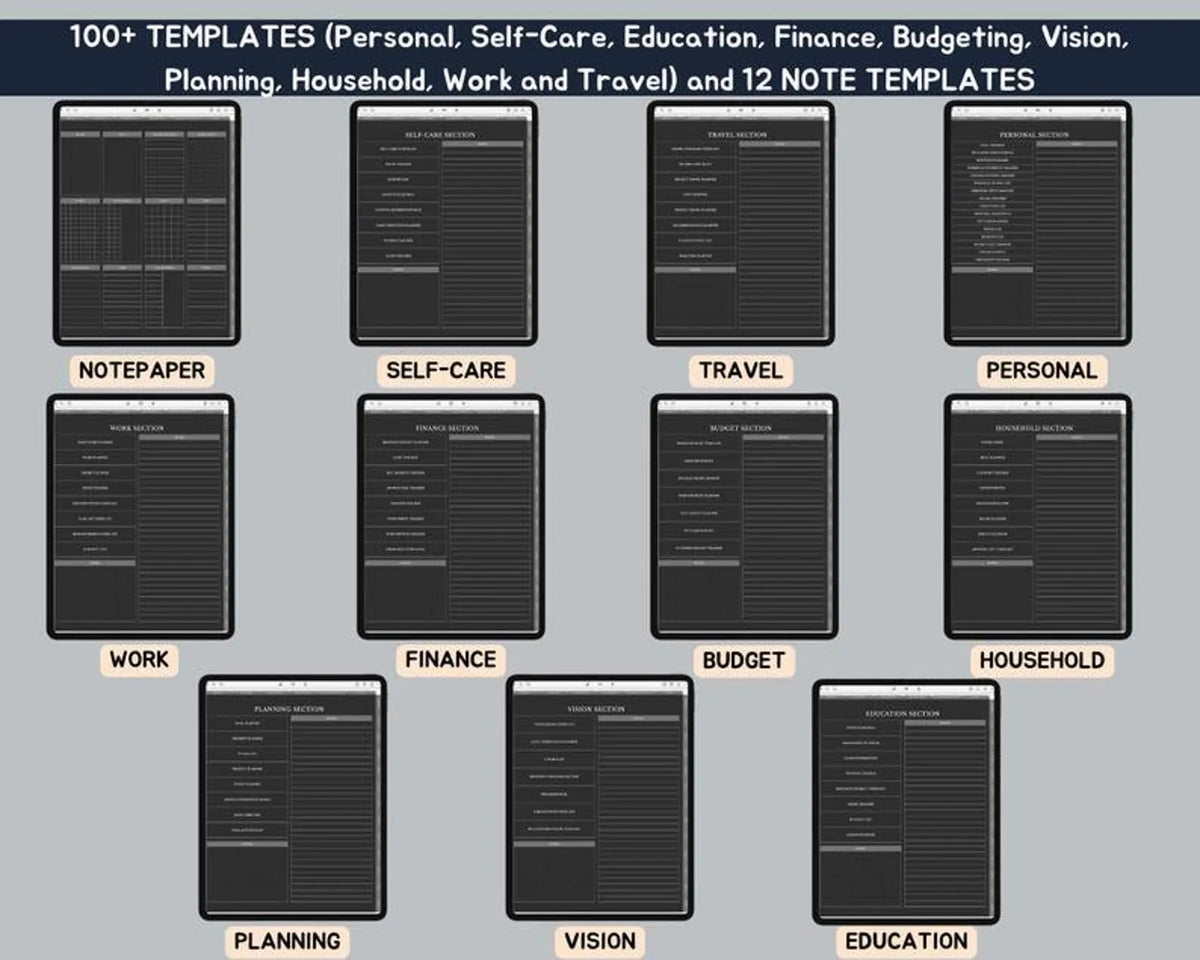 Daylio Digital Planner Dark Mode