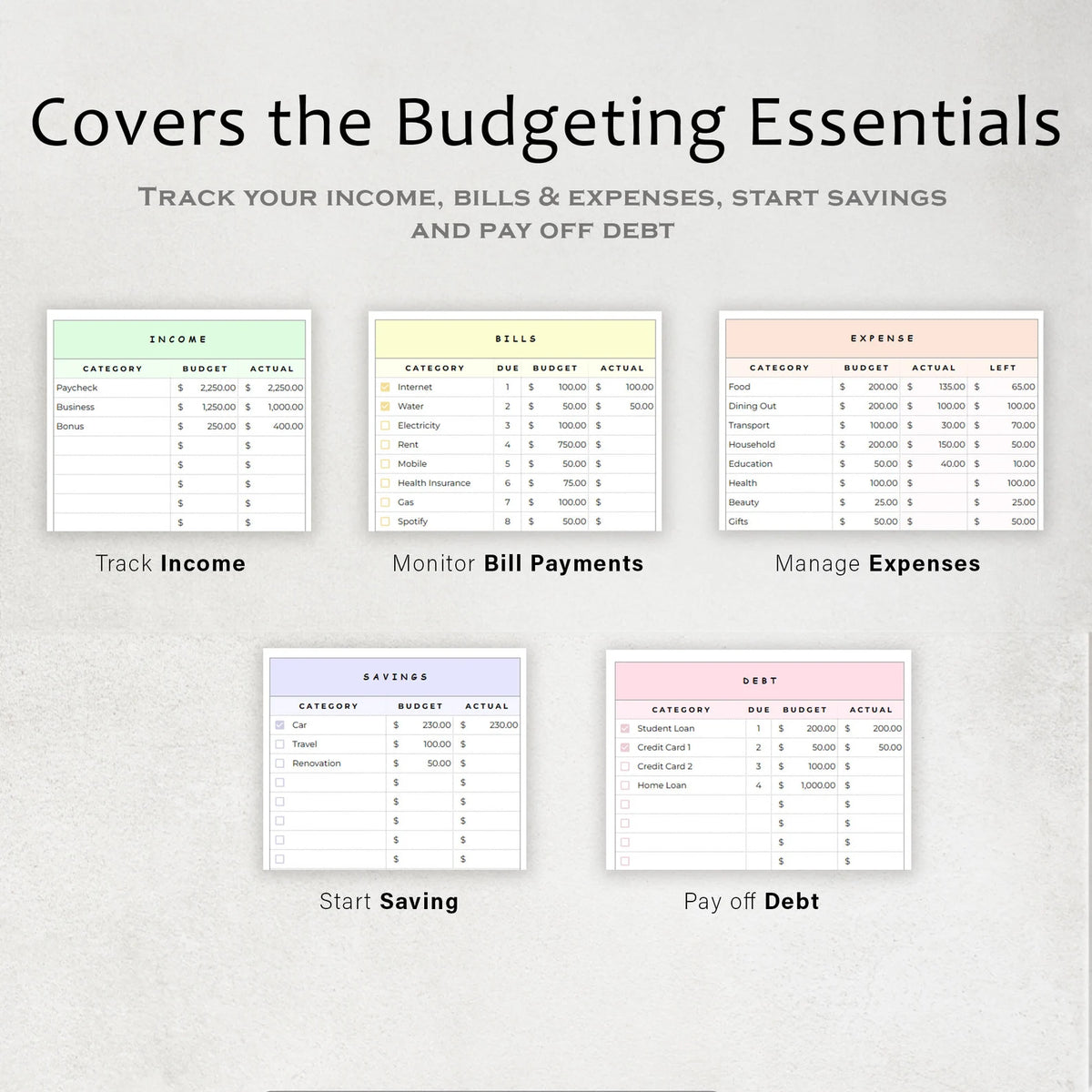 Daylio Simple Budget Planner