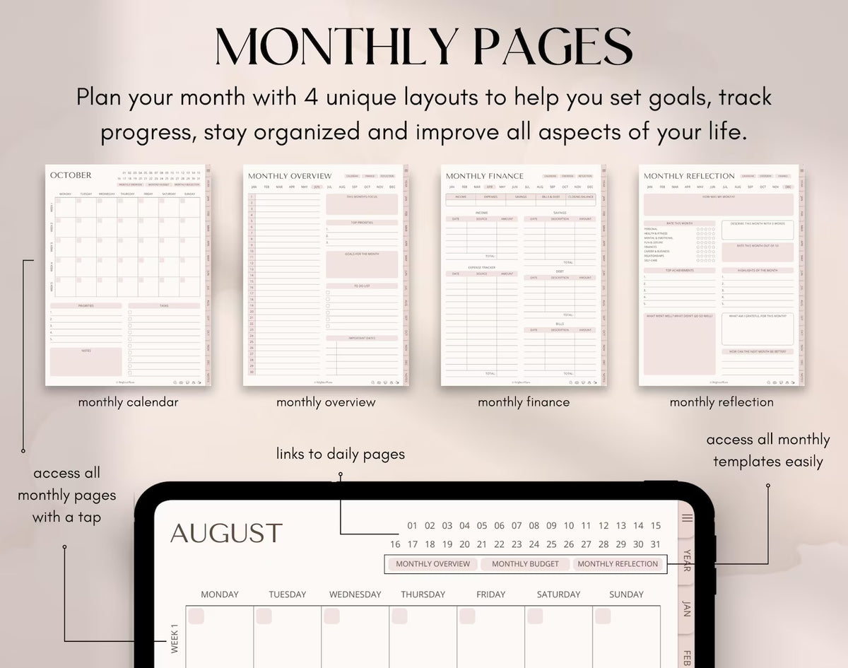 Daylio All-in-One Planner | 705+ Pages & Templates