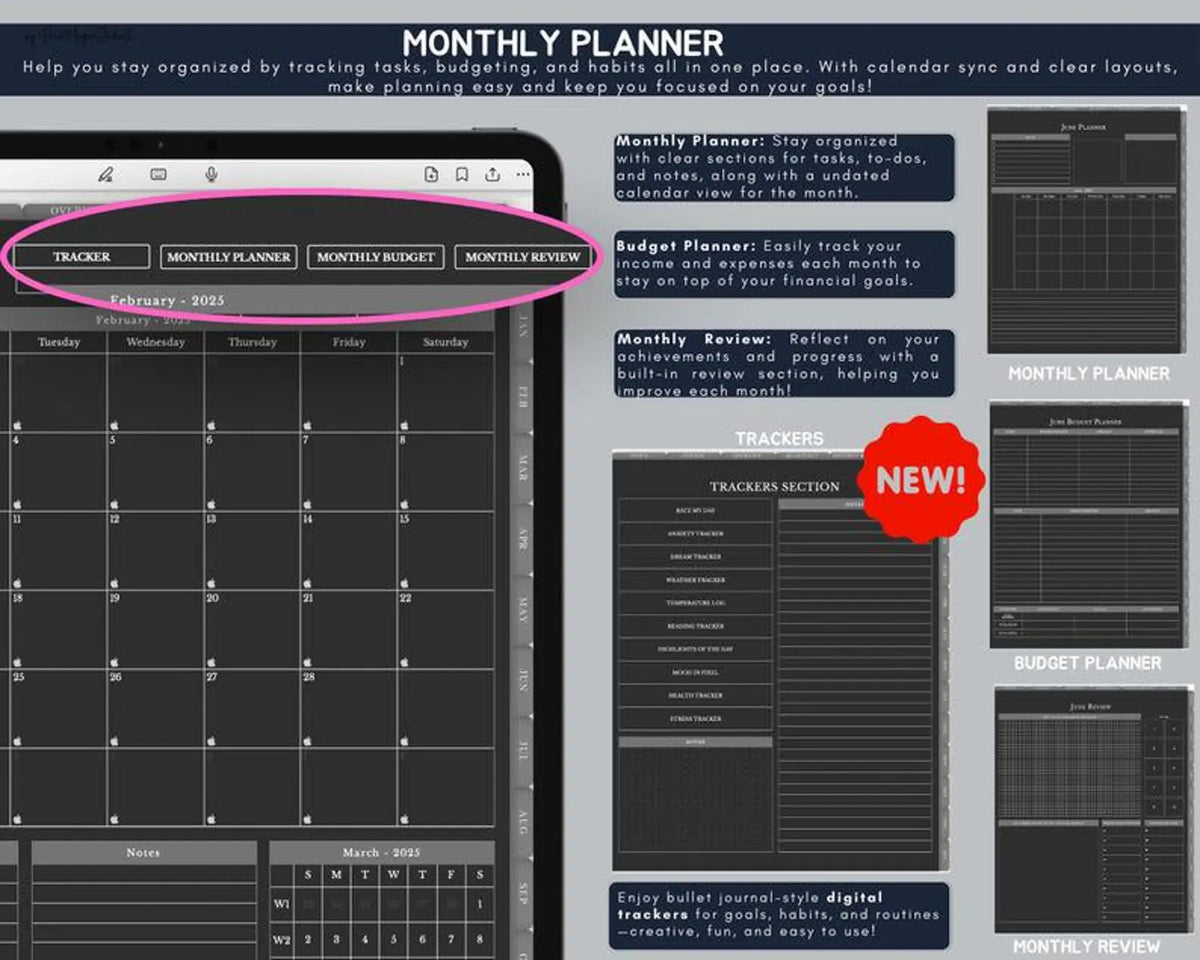 Daylio Digital Planner Dark Mode