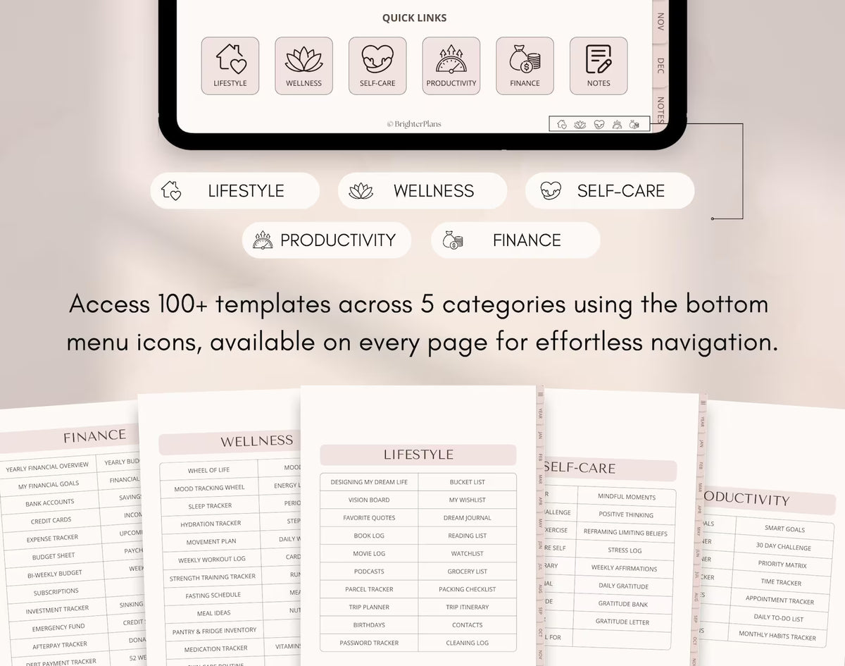 Daylio All-in-One Planner | 705+ Pages & Templates